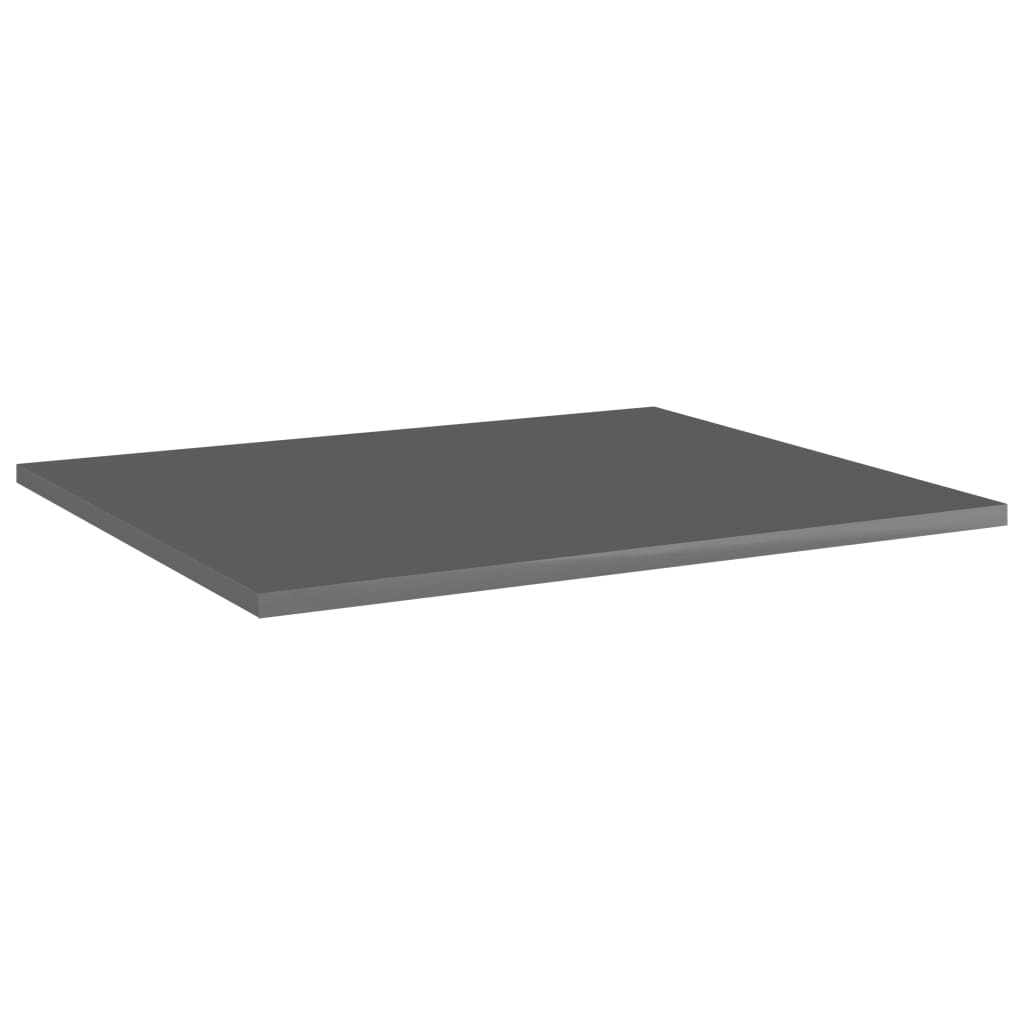 Ripiani per Libreria 8 pz Grigio Lucido 60x50x1,5 cm Truciolato - homemem39