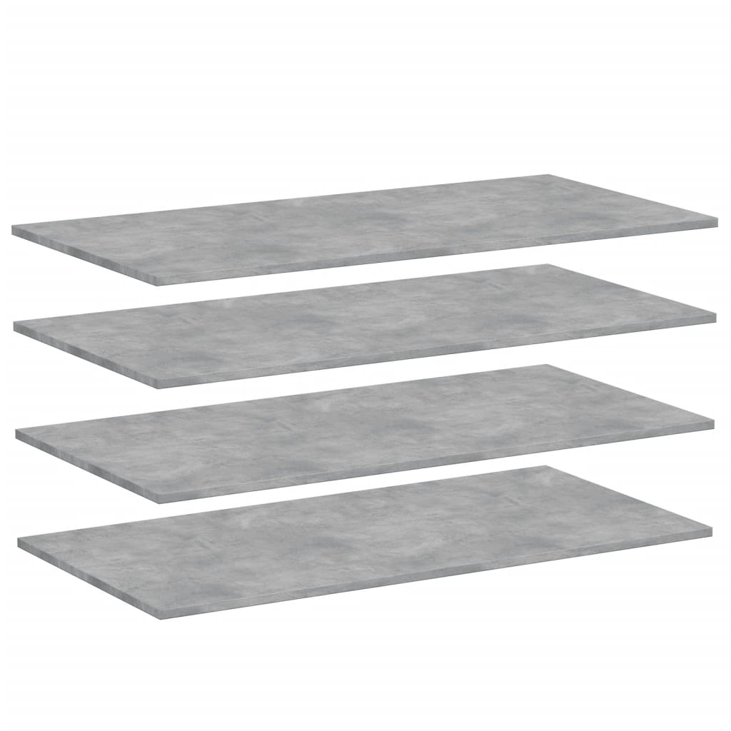 Ripiani Libreria 4pz Grigio Cemento 100x50x1,5cm Multistrato - homemem39