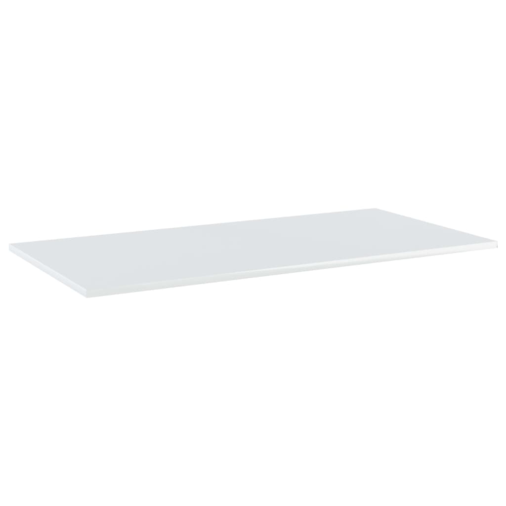 Ripiani per Libreria 4pz Bianco Lucido 100x50x1,5cm Multistrato - homemem39