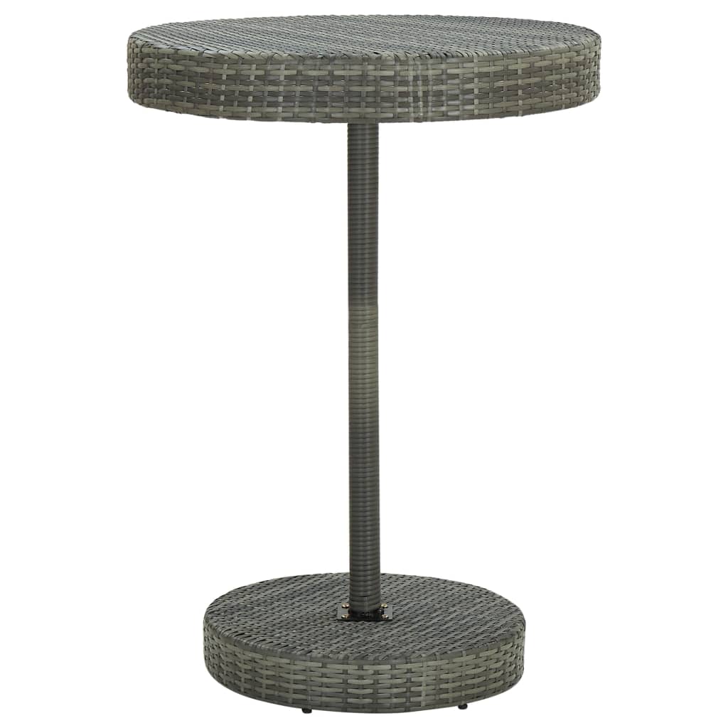 Set da Bar da Giardino 5 pz con Cuscini in Polyrattan Grigio - homemem39