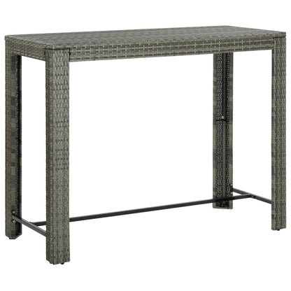 Set da Bar da Giardino 9 pz con Cuscini in Polyrattan Grigio - homemem39