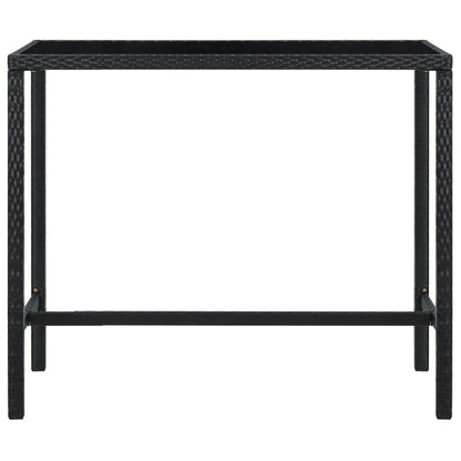 Set da Bar da Giardino 9 pz con Cuscini in Polyrattan Nero - homemem39