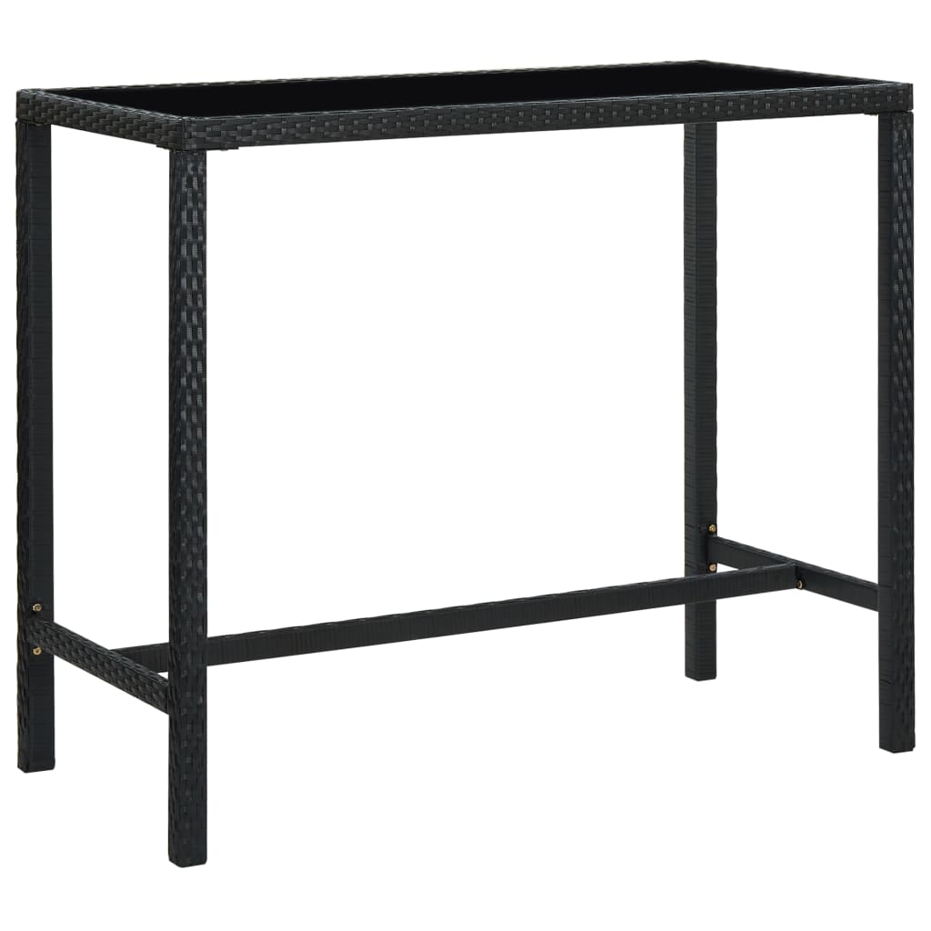 Set da Bar da Giardino 5 pz in Polyrattan Nero - homemem39