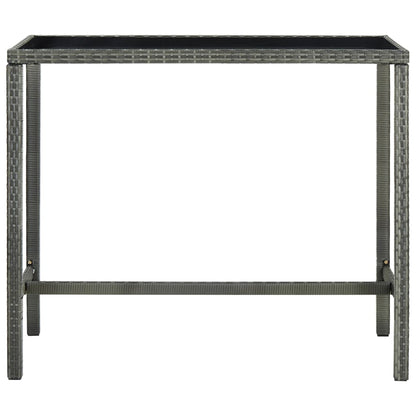 Set da Bar da Giardino 5 pz in Polyrattan Grigio - homemem39