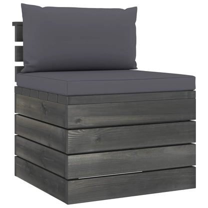 Set Divani da Giardino su Pallet 2 pz con Cuscini Massello Pino - homemem39