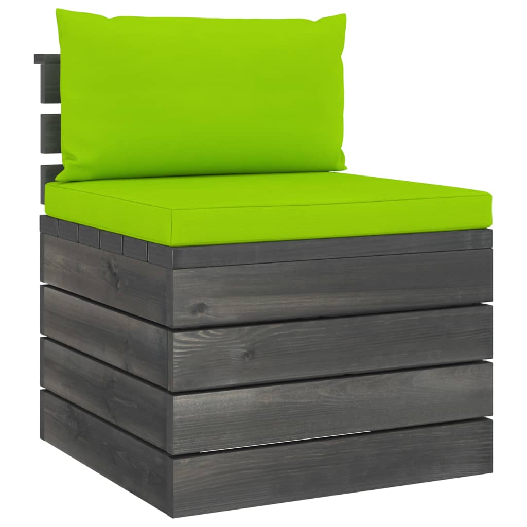 Set Divani da Giardino su Pallet 2 pz con Cuscini Massello Pino - homemem39