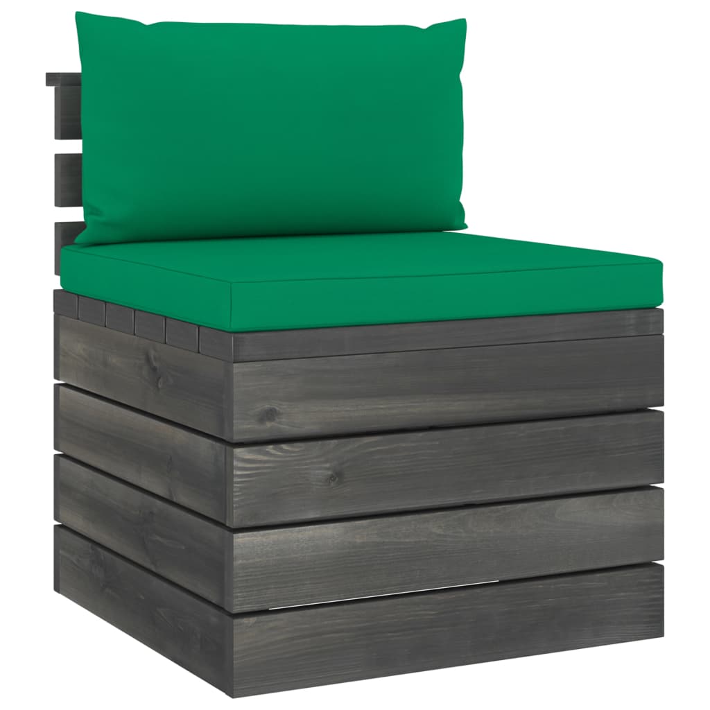 Set Divani da Giardino su Pallet 6 pz con Cuscini Massello Pino - homemem39