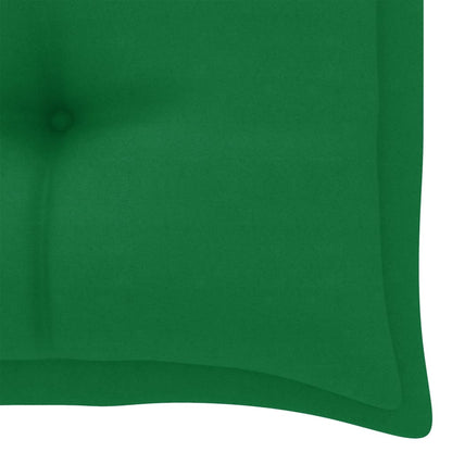 Panca da Giardino con Cuscino Verde 112 cm in Legno di Teak - homemem39