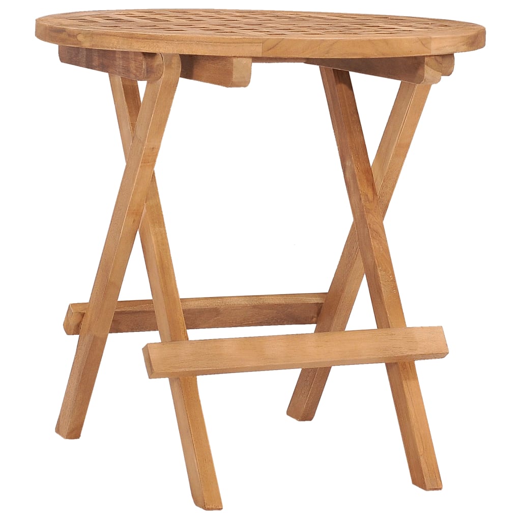 Set da Pranzo Giardino Pieghevole 3 pz Cuscino Massello di Teak - homemem39