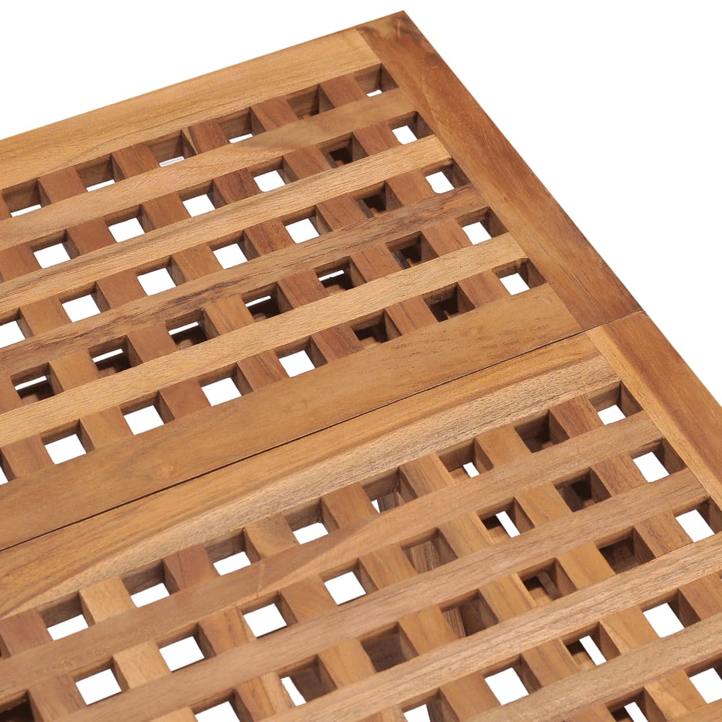 Set da Pranzo Giardino Pieghevole 3 pz Cuscino Massello di Teak - homemem39