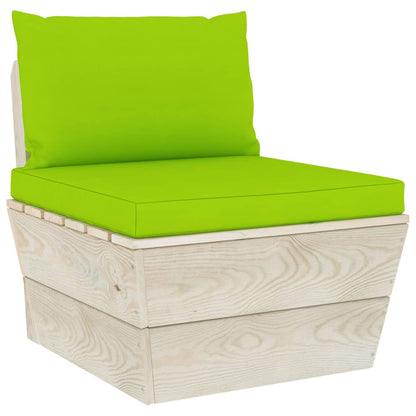 Set Divani da Giardino su Pallet 9 pz con Cuscini Legno Abete - homemem39