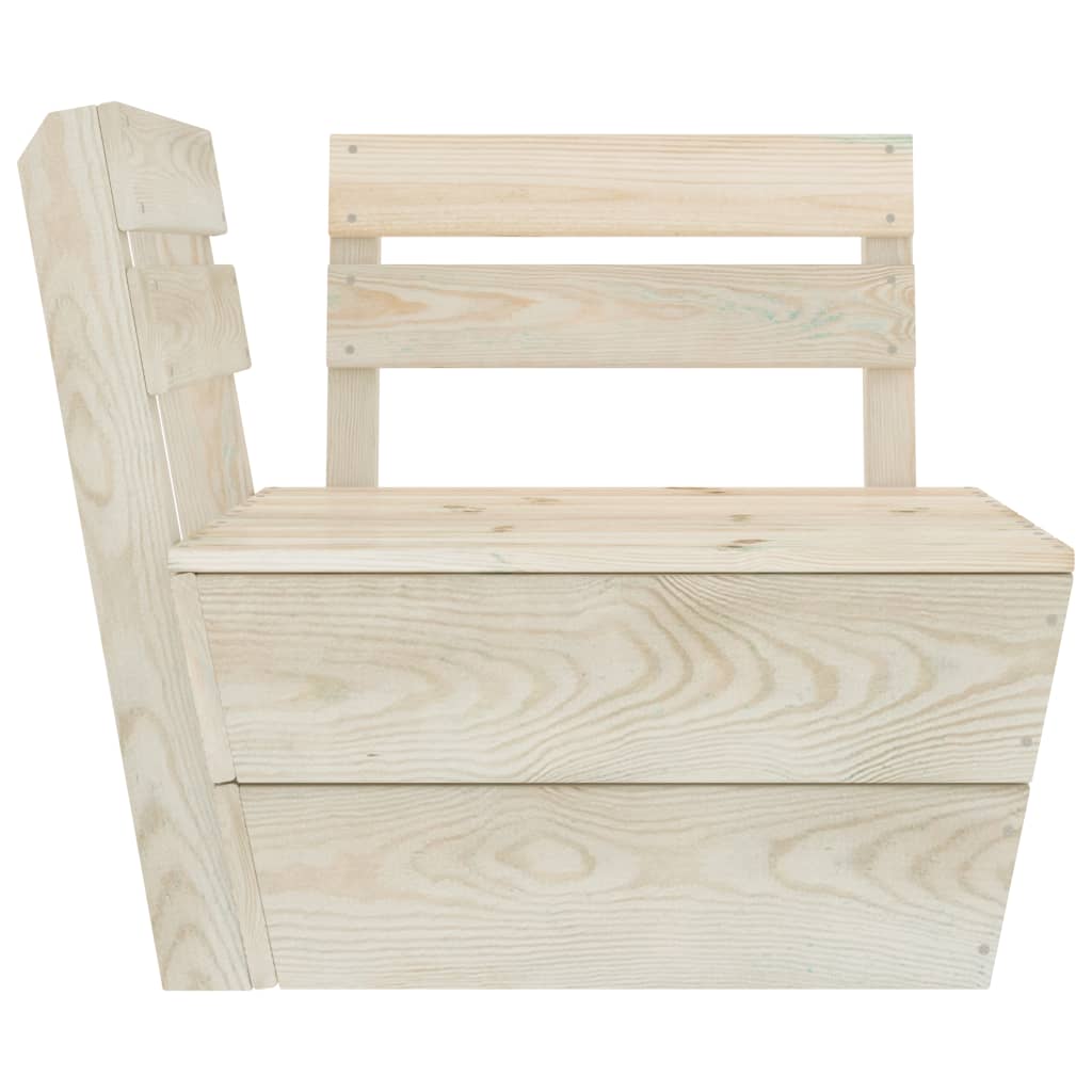 Divano da Giardino a 2 Posti su Pallet Legno Abete Impregnato - homemem39