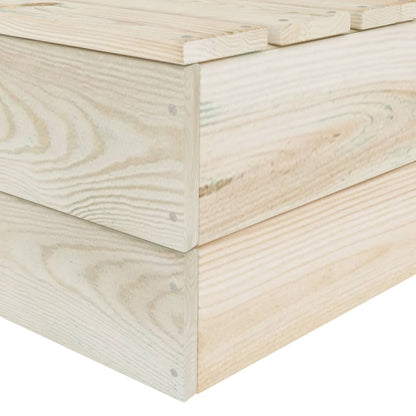 Divano da Giardino a 3 Posti su Pallet Legno Abete Impregnato - homemem39