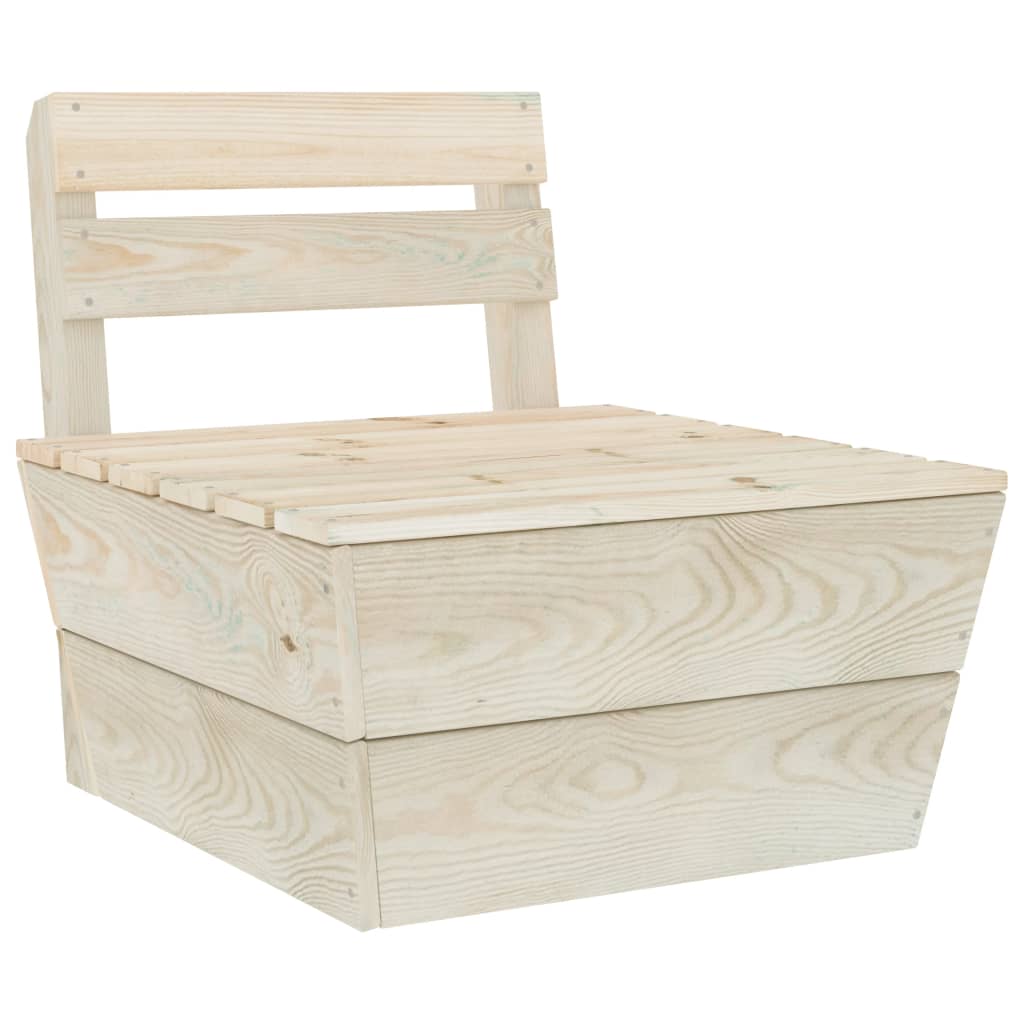 Set Divani da Giardino su Pallet 3 pz in Legno Abete Impregnato - homemem39