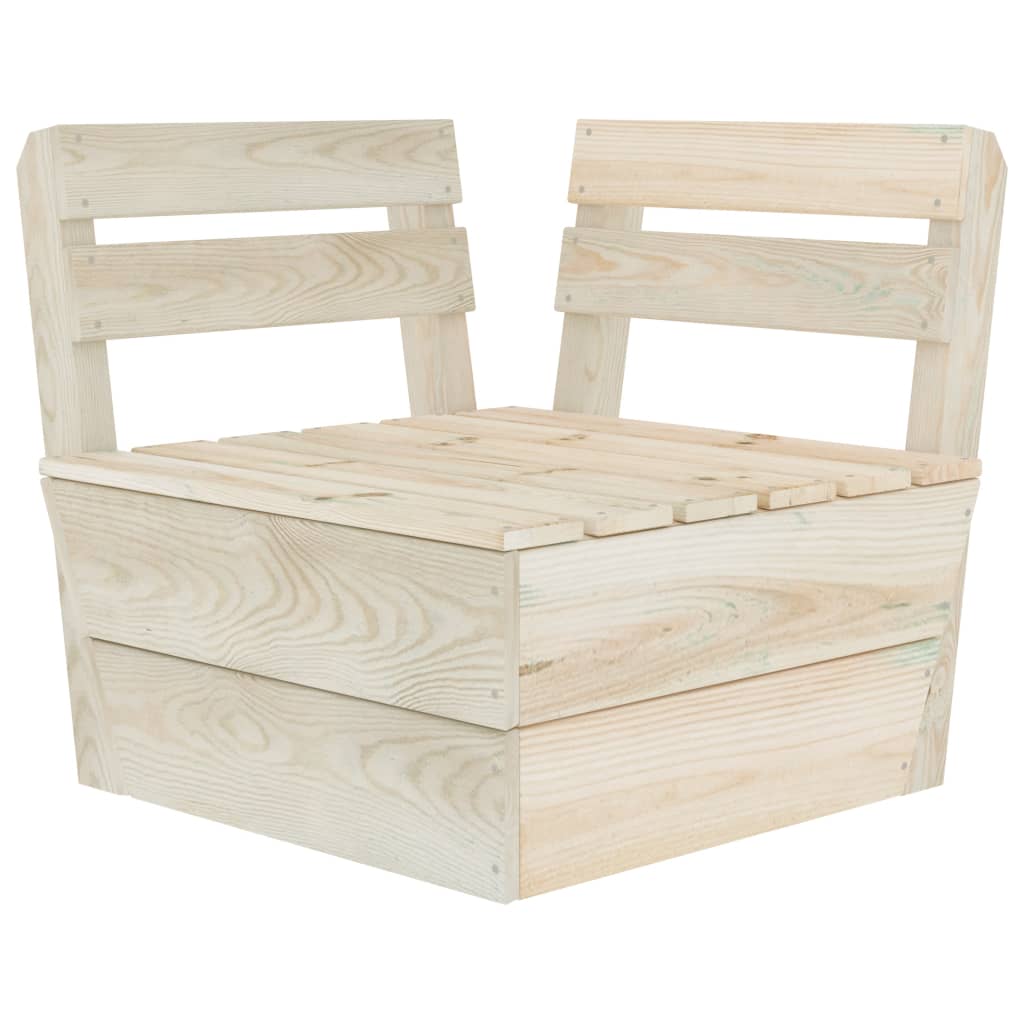 Set Divani da Giardino su Pallet 4 pz in Legno Abete Impregnato - homemem39