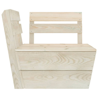 Set Divani da Giardino su Pallet 4 pz in Legno Abete Impregnato - homemem39