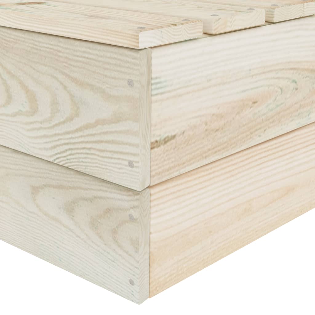 Set Divani da Giardino su Pallet 4 pz in Legno Abete Impregnato - homemem39