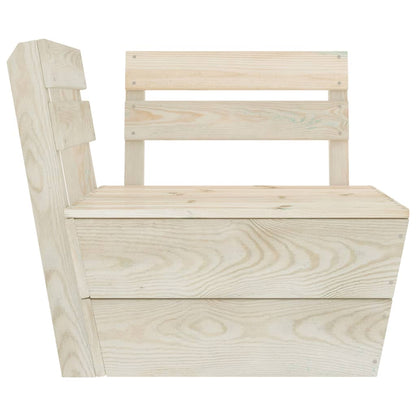 Divano da Giardino a 4 Posti su Pallet Legno Abete Impregnato - homemem39