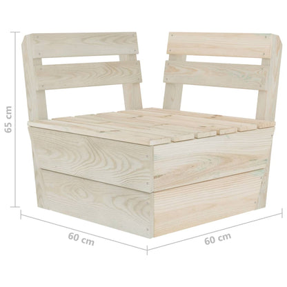 Divano da Giardino a 4 Posti su Pallet Legno Abete Impregnato - homemem39