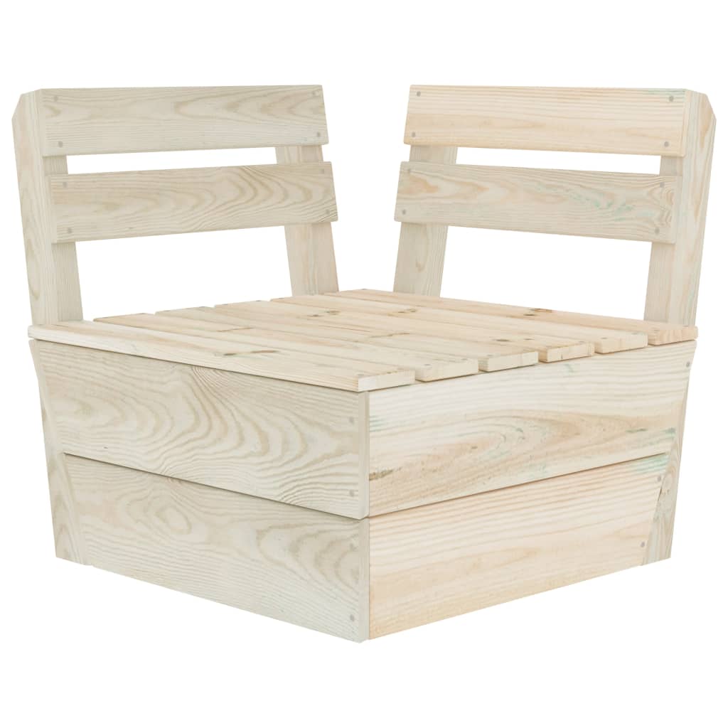 Set Divani da Giardino su Pallet 6 pz in Legno Abete Impregnato - homemem39