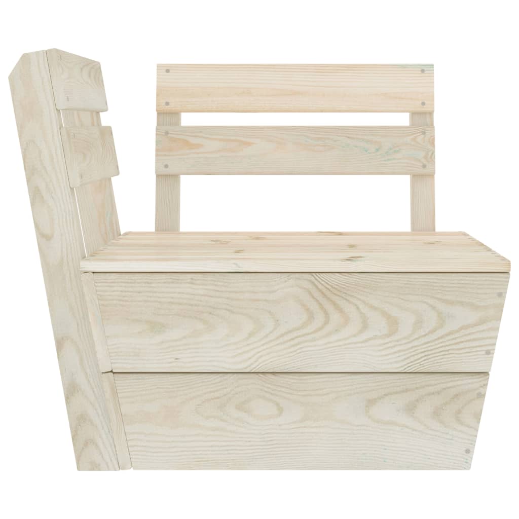 Set Divani da Giardino su Pallet 7 pz in Legno Abete Impregnato - homemem39