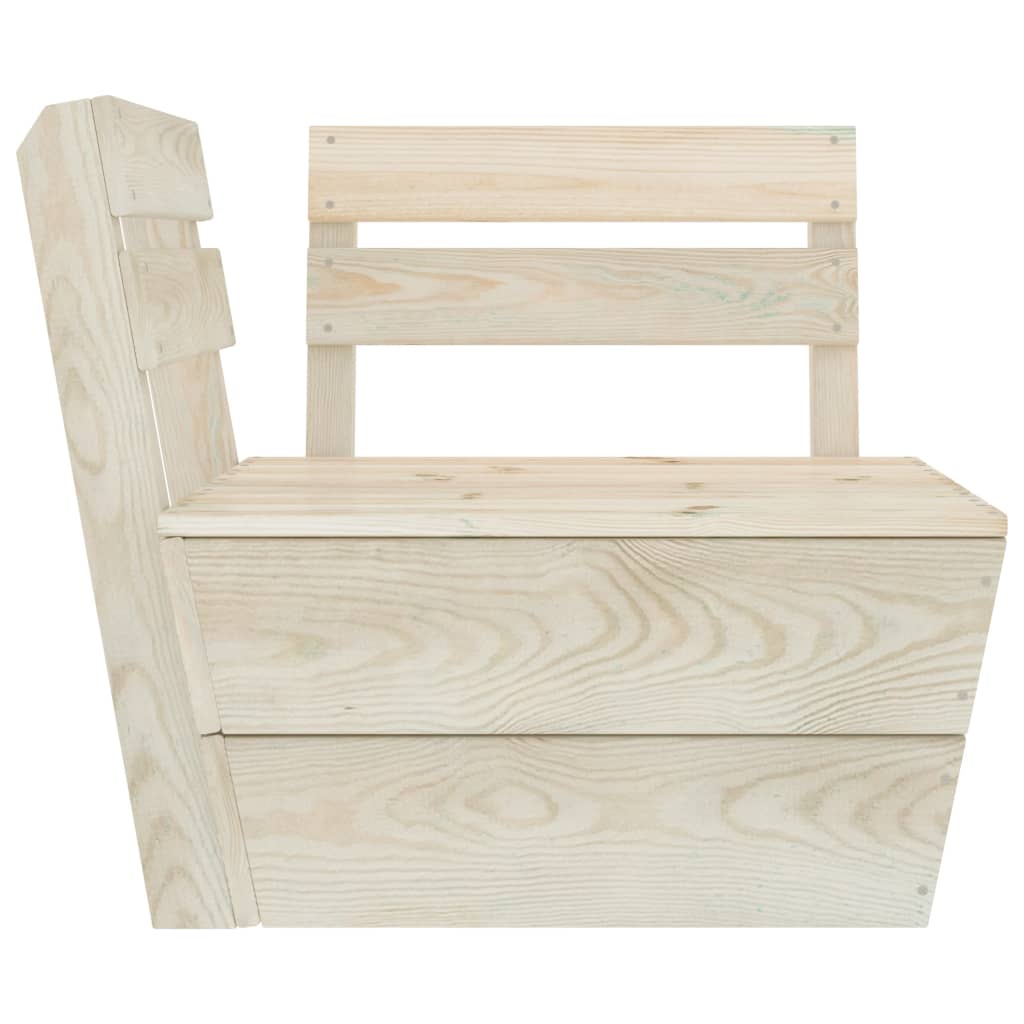 Set Divani da Giardino su Pallet 9 pz in Legno Abete Impregnato - homemem39