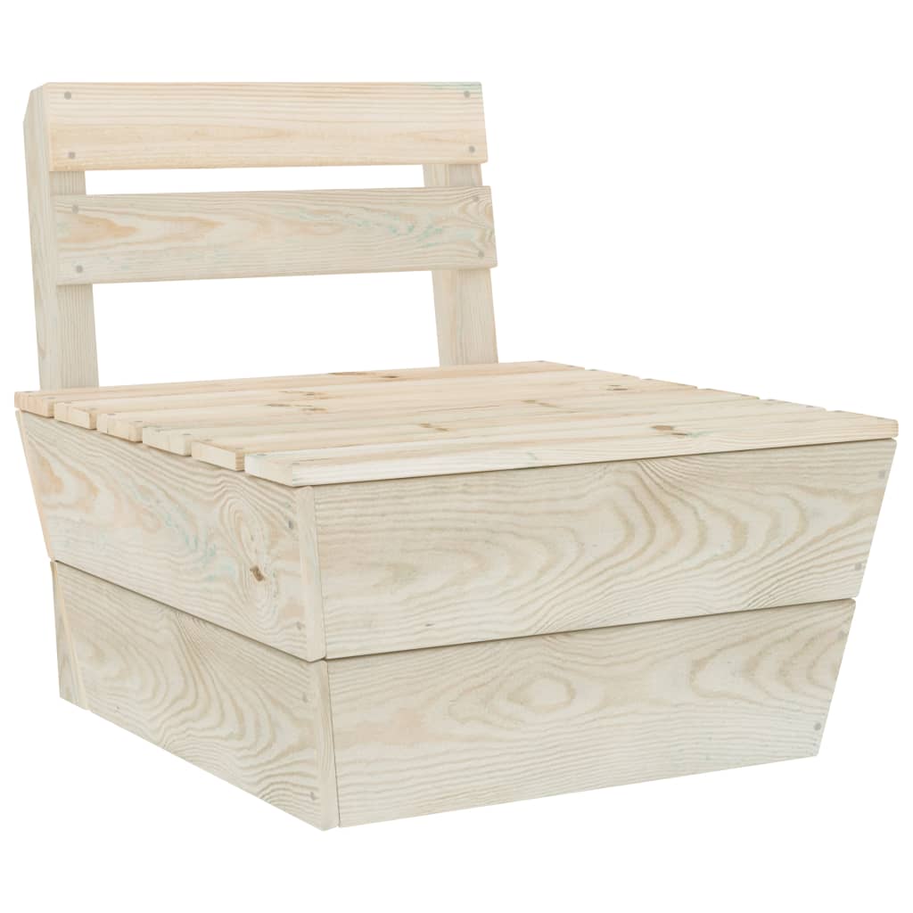 Set Divani da Giardino su Pallet 9 pz in Legno Abete Impregnato - homemem39