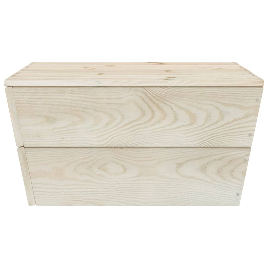 Set Divani da Giardino su Pallet 9 pz in Legno Abete Impregnato - homemem39