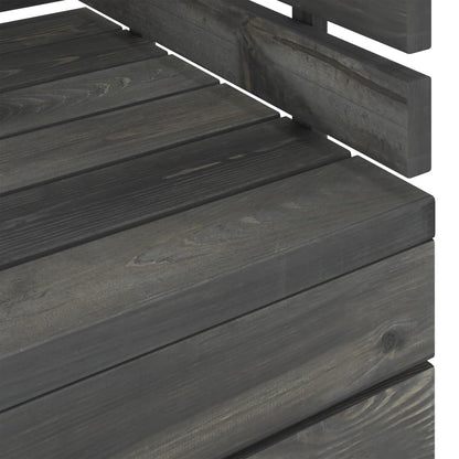 Set Divani da Giardino su Pallet 3 pz Legno Pino Grigio Scuro - homemem39