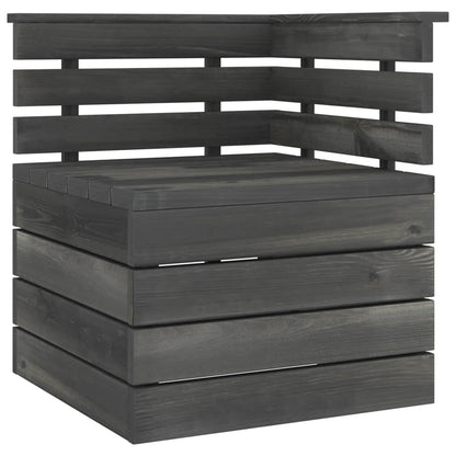 Set Divani da Giardino su Pallet 5 pz Legno Pino Grigio Scuro - homemem39