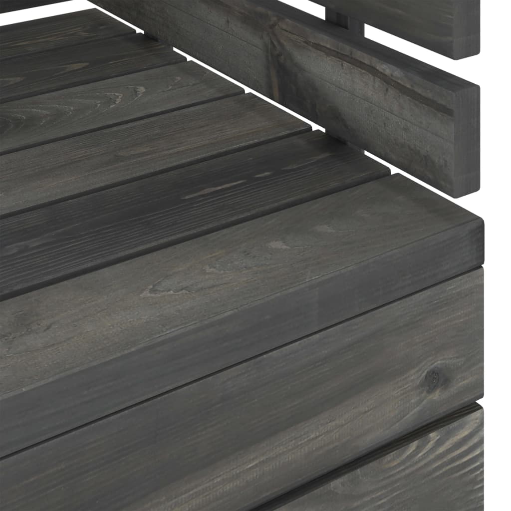 Set Divani da Giardino su Pallet 5 pz Legno Pino Grigio Scuro - homemem39