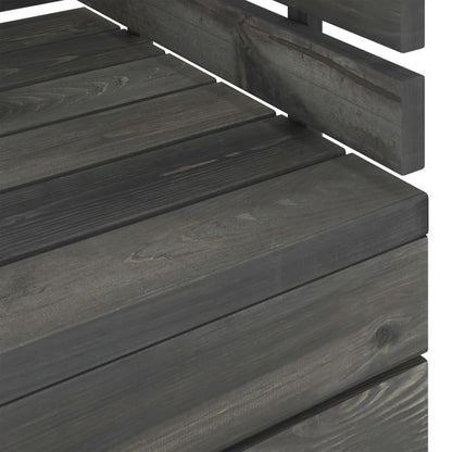 Set Divani da Giardino su Pallet 5 pz Legno Pino Grigio Scuro - homemem39