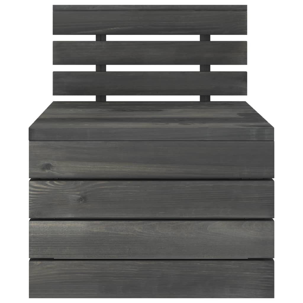 Set Divani da Giardino su Pallet 5 pz Legno Pino Grigio Scuro - homemem39