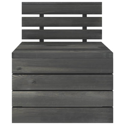 Set Divani da Giardino su Pallet 5 pz Legno Pino Grigio Scuro - homemem39