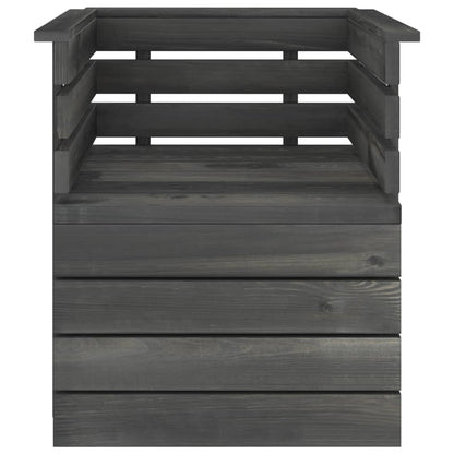 Set Divani da Giardino su Pallet 5 pz Legno Pino Grigio Scuro - homemem39