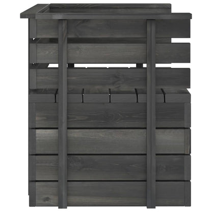 Set Divani da Giardino su Pallet 5 pz Legno Pino Grigio Scuro - homemem39