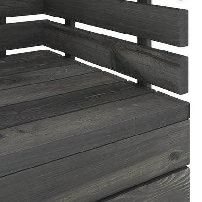 Set Divani da Giardino su Pallet 5 pz Legno Pino Grigio Scuro - homemem39