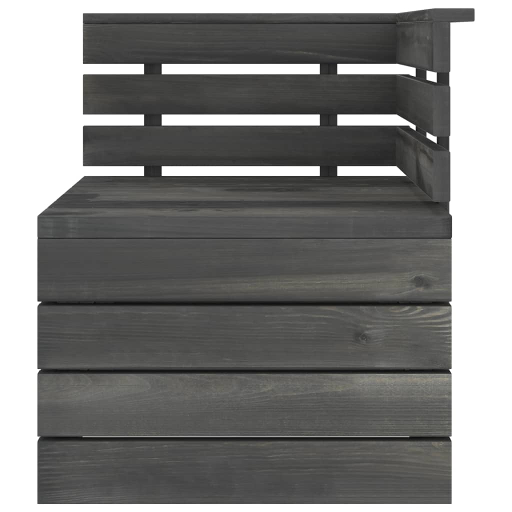 Set Divani da Giardino su Pallet 5 pz Legno Pino Grigio Scuro - homemem39