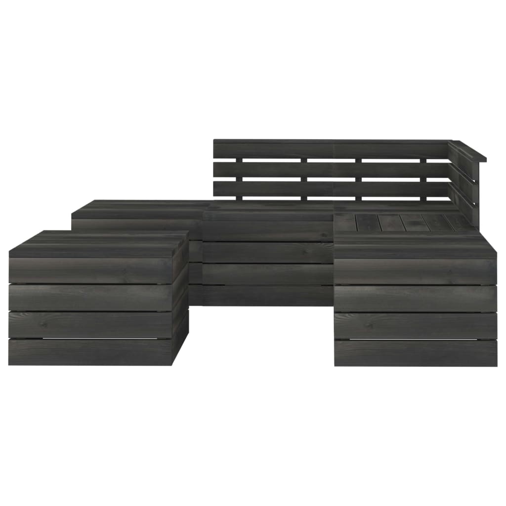 Set Divani da Giardino su Pallet 6 pz - homemem39