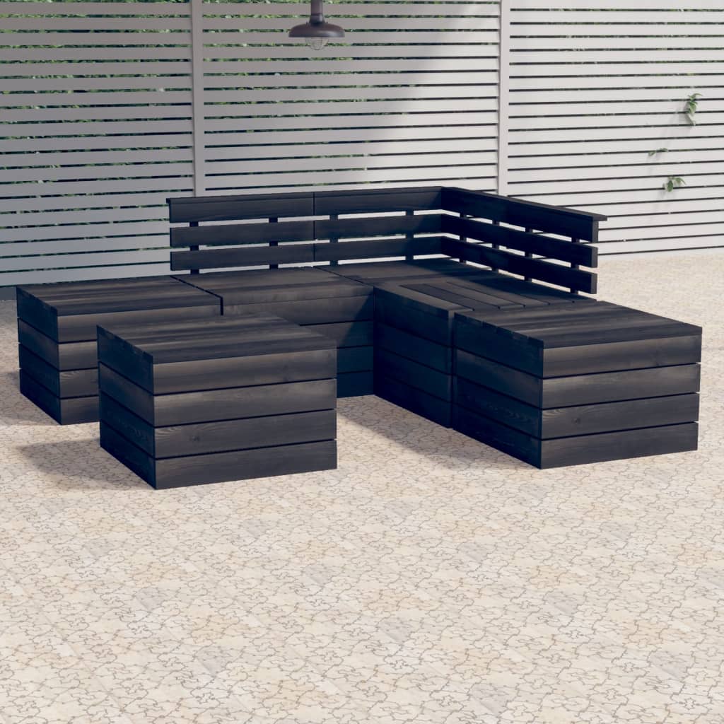 Set Divani da Giardino su Pallet 6 pz - homemem39