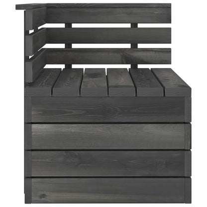 Set Divani da Giardino su Pallet 6 pz Legno Pino Grigio Scuro - homemem39