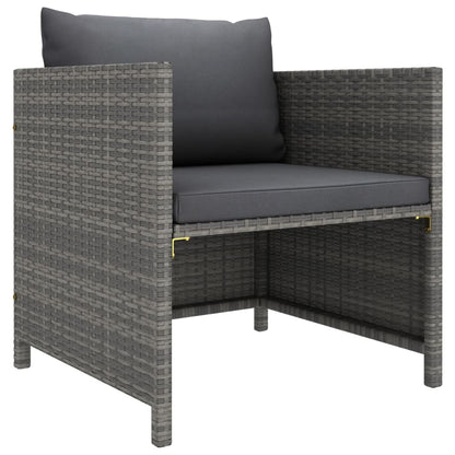 Set Divani da Giardino 12 pz con Cuscini in Polyrattan Grigio - homemem39