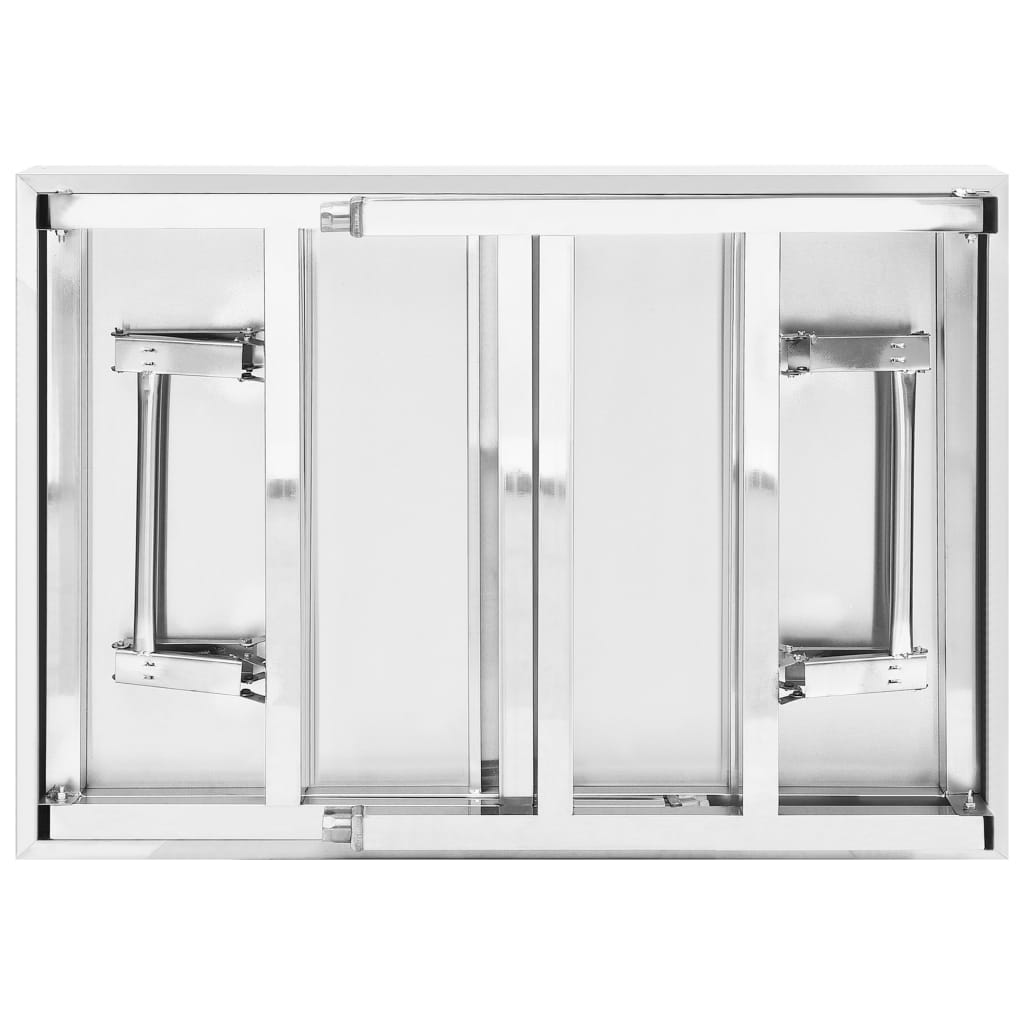 Tavolo da Lavoro Cucina Pieghevole 85x60x80 cm in Acciaio Inox - homemem39