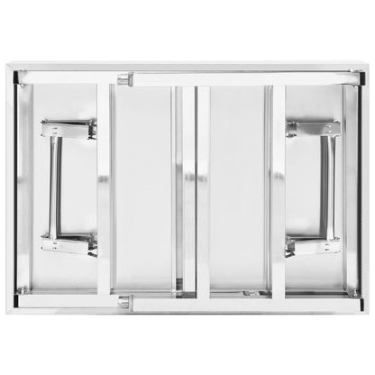 Tavolo da Lavoro Cucina Pieghevole 85x60x80 cm in Acciaio Inox - homemem39