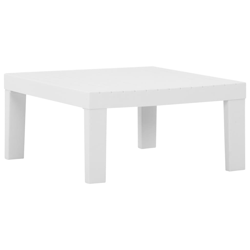 Set Divani da Giardino con Cuscini 4 pz in Plastica Bianco - homemem39