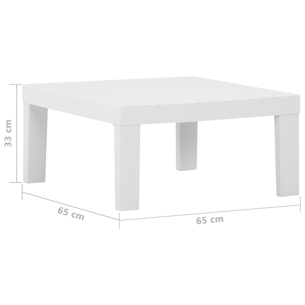 Set Divani da Giardino con Cuscini 4 pz in Plastica Bianco - homemem39