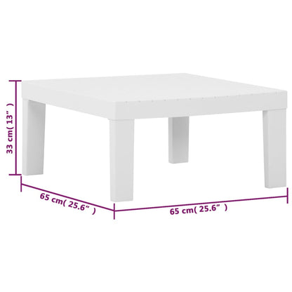 Set Divani da Giardino con Cuscini 6 pz in Plastica Bianco - homemem39