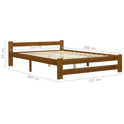 Giroletto Marrone Miele in Legno Massello di Pino 120x200 cm - homemem39