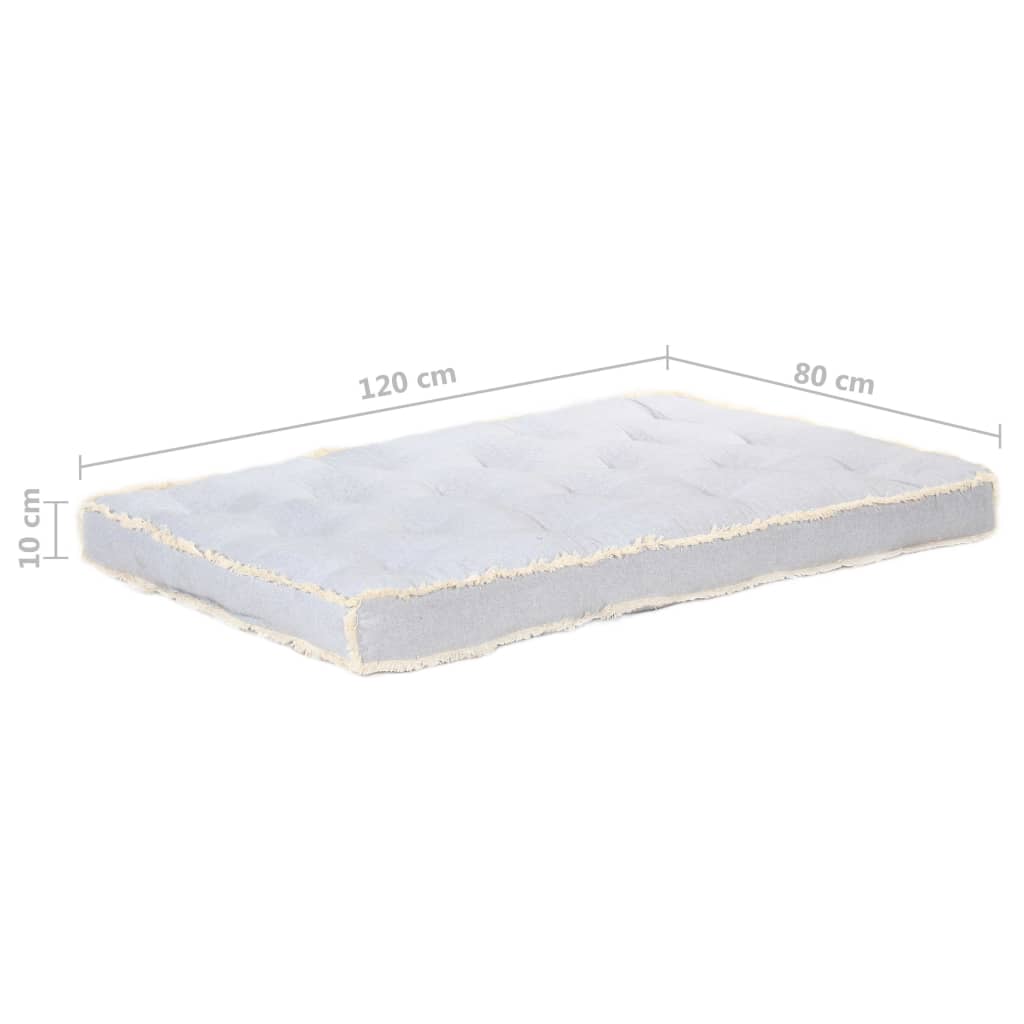 Cuscino per Divano in Pallet Grigio 120x80x10 cm - homemem39