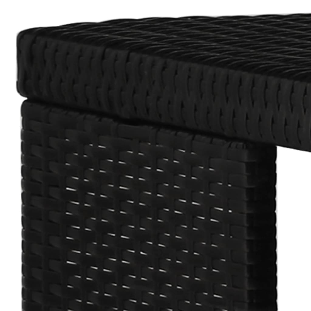 Set da Bar da Giardino 5 pz con Cuscini in Polyrattan Nero - homemem39